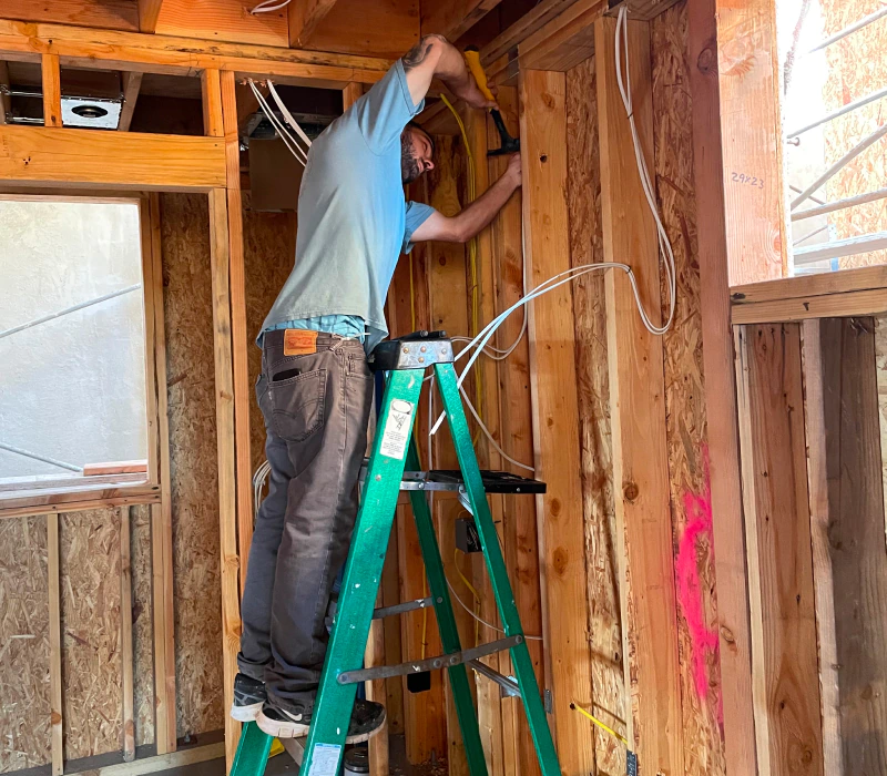 electrical installation work for a new construction house